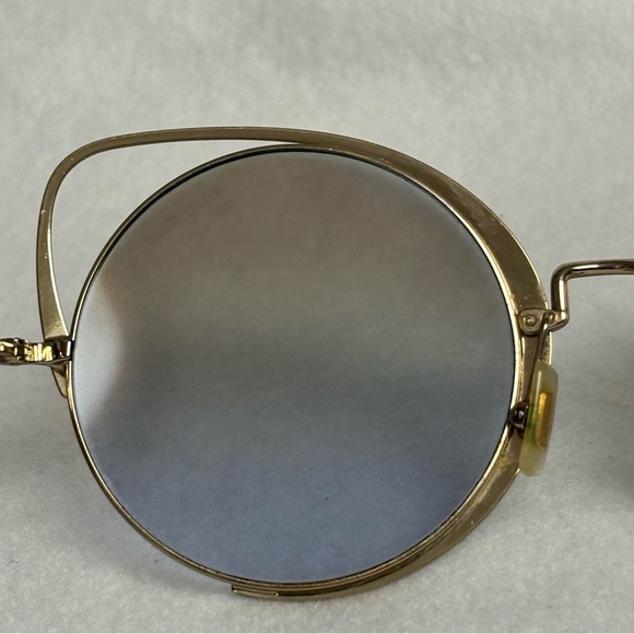 MIU MIU Sunglasses SMU51T Maroon Red w/ Gold Round w/ Cat Ears - Picture 7 of 14